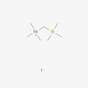 Trimethyl[(trimethylsilyl)methyl]stibanium iodide