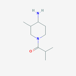 molecular formula C10H20N2O B1447803 1-(4-氨基-3-甲基哌啶-1-基)-2-甲基丙烷-1-酮 CAS No. 1384427-63-7