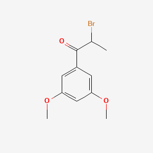 molecular formula C11H13BrO3 B14478059 2-Bromo-1-(3,5-dimethoxyphenyl)propan-1-one CAS No. 72661-28-0