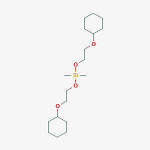 molecular formula C18H36O4Si B14478089 Bis[2-(cyclohexyloxy)ethoxy](dimethyl)silane CAS No. 67721-82-8