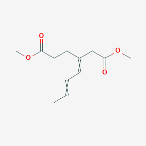 molecular formula C12H18O4 B14478106 Dimethyl 3-(but-2-en-1-ylidene)hexanedioate CAS No. 65401-87-8