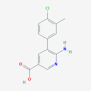 molecular formula C13H11ClN2O2 B1447813 6-氨基-5-(4-氯-3-甲基苯基)吡啶-3-羧酸 CAS No. 1426958-48-6