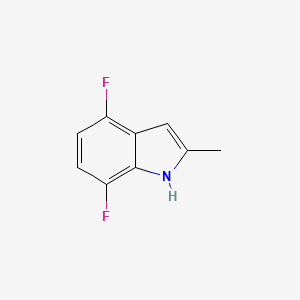 molecular formula C9H7F2N B1447814 4,7-二氟-2-甲基-1H-吲哚 CAS No. 1360887-10-0