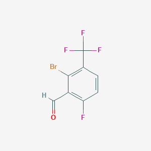 molecular formula C8H3BrF4O B1447816 2-溴-6-氟-3-(三氟甲基)苯甲醛 CAS No. 1428234-81-4
