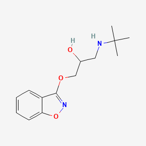 molecular formula C14H20N2O3 B14478202 1-[(1,2-Benzoxazol-3-yl)oxy]-3-(tert-butylamino)propan-2-ol CAS No. 65476-09-7