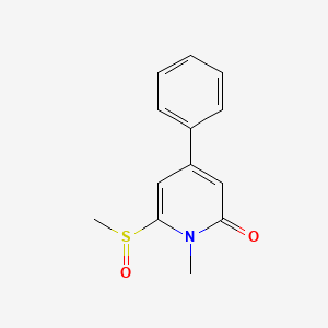 6-(Methanesulfinyl)-1-methyl-4-phenylpyridin-2(1H)-one