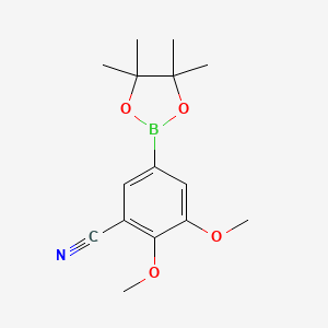 molecular formula C15H20BNO4 B1447827 2,3-二甲氧基-5-(四甲基-1,3,2-二氧杂硼环-2-基)苯甲腈 CAS No. 1701449-79-7