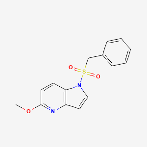 molecular formula C15H14N2O3S B1447828 1-(Benzylsulfonyl)-5-methoxy-4-azaindole CAS No. 1352397-54-6