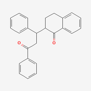 1(2H)-Naphthalenone, 3,4-dihydro-2-(3-oxo-1,3-diphenylpropyl)-