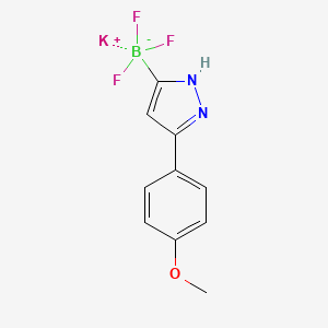 molecular formula C10H9BF3KN2O B1447830 三氟(3-(4-甲氧基苯基)-1H-吡唑-5-基)硼酸钾 CAS No. 1402242-82-3