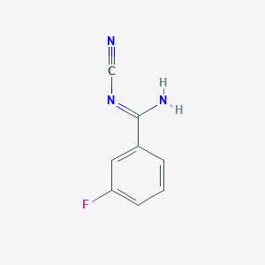 molecular formula C8H6FN3 B1447831 (Z)-N'-氰基-3-氟苯-1-甲酰胺 CAS No. 1431559-90-8