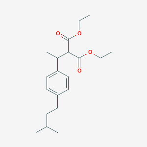 molecular formula C20H30O4 B14478325 Diethyl {1-[4-(3-methylbutyl)phenyl]ethyl}propanedioate CAS No. 65190-05-8