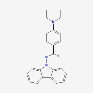 molecular formula C23H23N3 B14478336 4-{[(9H-Carbazol-9-YL)imino]methyl}-N,N-diethylaniline CAS No. 71900-81-7