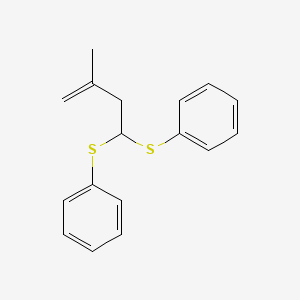 (3-Methyl-1-phenylsulfanylbut-3-enyl)sulfanylbenzene