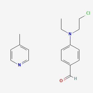 4-[2-Chloroethyl(ethyl)amino]benzaldehyde;4-methylpyridine