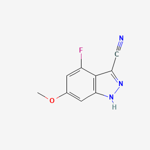 4-Fluoro-6-methoxy-1H-indazole-3-carbonitrile