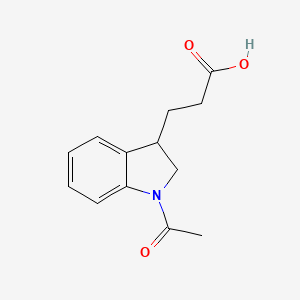 B1447840 3-(1-acetyl-2,3-dihydro-1H-indol-3-yl)propanoic acid CAS No. 100372-64-3
