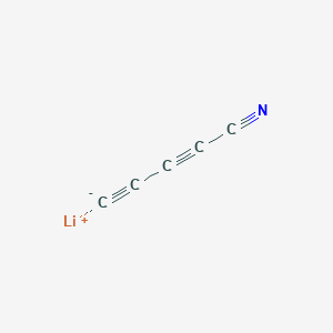 molecular formula C5LiN B14478441 lithium;penta-2,4-diynenitrile CAS No. 65864-09-7