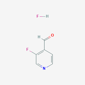 molecular formula C6H5F2NO B1447845 3-氟吡啶-4-甲醛氢氟化物 CAS No. 1820741-48-7