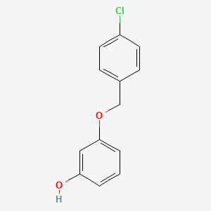 molecular formula C13H11ClO2 B14478456 3-[(4-Chlorophenyl)methoxy]phenol CAS No. 65250-71-7