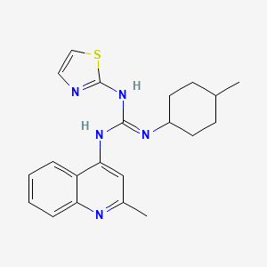 N-(4-Methylcyclohexyl)-N'-(2-methyl-4-quinolinyl)-N''-2-thiazolylguanidine