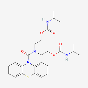 Carbamic acid, (1-methylethyl)-, ((10H-phenothiazin-10-ylcarbonyl)imino)di-2,1-ethanediyl ester