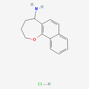 molecular formula C14H16ClNO B1447848 2H,3H,4H,5H-naphtho[1,2-b]oxepin-5-amine hydrochloride CAS No. 1376320-00-1