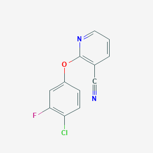 B1447850 2-(4-Chloro-3-fluorophenoxy)nicotinonitrile CAS No. 1542060-32-1