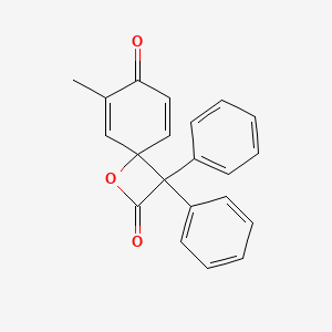 6-Methyl-3,3-diphenyl-1-oxaspiro[3.5]nona-5,8-diene-2,7-dione