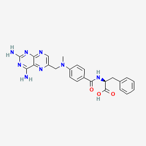 Alanine, N-(p-(((2,4-diamino-6-pteridinyl)methyl)methylamino)benzoyl)-3-phenyl-, L-