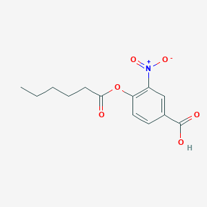 molecular formula C13H15NO6 B14478577 4-(Hexanoyloxy)-3-nitrobenzoic acid CAS No. 65293-27-8