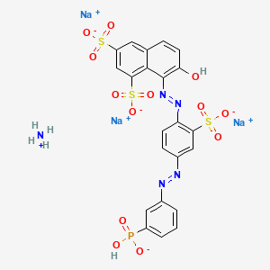 1,3-Naphthalenedisulfonic acid, 7-hydroxy-8-((4-((3-phosphonophenyl)azo)-2-sulfophenyl)azo)-, monoammonium trisodium salt