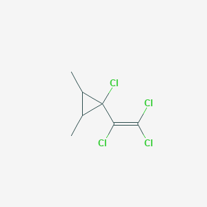 molecular formula C7H8Cl4 B14478624 1-Chloro-2,3-dimethyl-1-(trichloroethenyl)cyclopropane CAS No. 72853-03-3