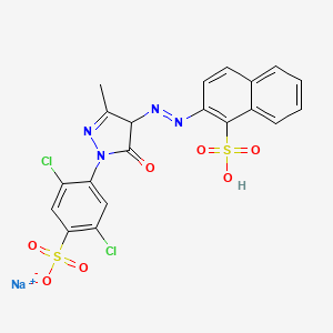 1-Naphthalenesulfonic acid, 2-((1-(2,5-dichloro-4-sulfophenyl)-4,5-dihydro-3-methyl-5-oxo-1H-pyrazol-4-yl)azo)-, sodium salt