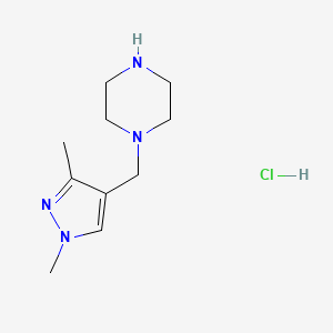 B1447866 1-((1,3-Dimethyl-1H-pyrazol-4-yl)methyl)piperazine hydrochloride CAS No. 1951439-89-6