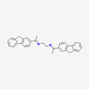 (1E,1'E)-N,N'-(Ethane-1,2-diyl)bis[1-(9H-fluoren-2-yl)ethan-1-imine]