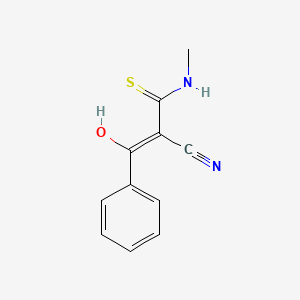 (Z)-2-cyano-3-hydroxy-N-methyl-3-phenylprop-2-enethioamide