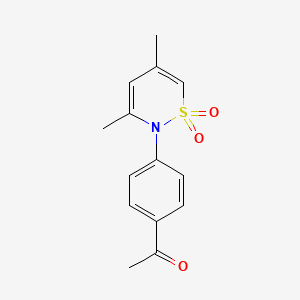 2-(4-Acetylphenyl)-3,5-dimethyl-1lambda~6~,2-thiazine-1,1(2H)-dione