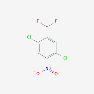molecular formula C7H3Cl2F2NO2 B1447870 2,5-二氯-4-硝基苯二氟化物 CAS No. 1806356-64-8
