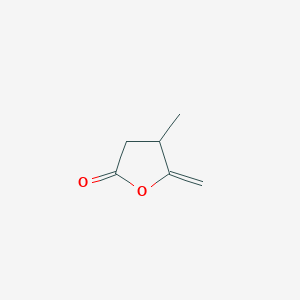 molecular formula C6H8O2 B14478715 4-Methyl-5-methylideneoxolan-2-one CAS No. 65371-42-8