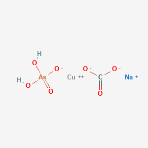 molecular formula CH2AsCuNaO7 B14478738 Copper(2+) sodium carbonate dihydrogen arsorate (1/1/1/1) CAS No. 65722-74-9