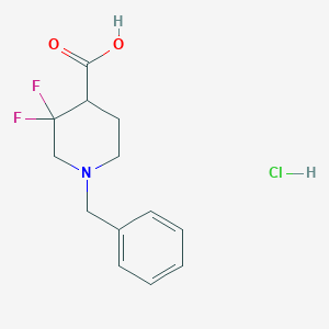 molecular formula C13H16ClF2NO2 B1447875 1-Benzyl-3,3-Difluorpiperidin-4-carbonsäure-Hydrochlorid CAS No. 1803588-54-6