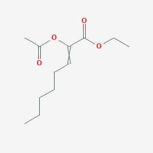 Ethyl 2-(acetyloxy)oct-2-enoate