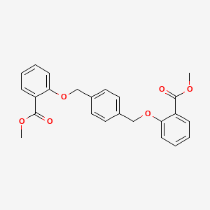 molecular formula C24H22O6 B14478767 Dimethyl 2,2'-[1,4-phenylenebis(methyleneoxy)]dibenzoate CAS No. 66012-49-5