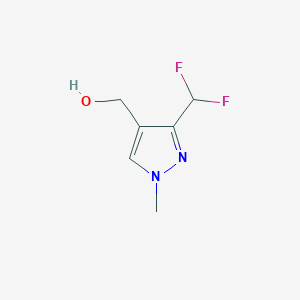 molecular formula C6H8F2N2O B1447877 [3-(difluorométhyl)-1-méthyl-1H-pyrazol-4-yl]méthanol CAS No. 1803608-27-6