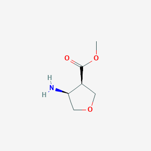 molecular formula C6H12ClNO3 B1447879 (3R,4S)-Methyl 4-aminotetrahydrofuran-3-carboxylate CAS No. 1402565-76-7