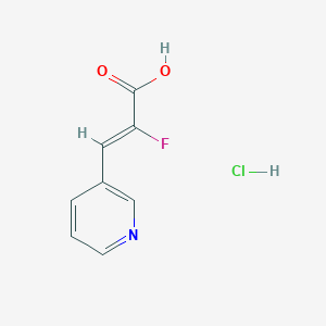 molecular formula C8H7ClFNO2 B1447884 2-Fluoro-3-(pyridin-3-yl)prop-2-enoic acid hydrochloride CAS No. 1807920-24-6