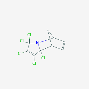 molecular formula C9H6Cl5N B14478866 1,2,3,3,8a-Pentachloro-3,5,8,8a-tetrahydro-5,8-methanoindolizine CAS No. 65269-15-0