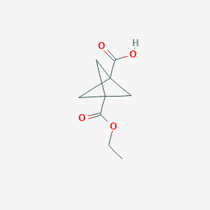 molecular formula C9H12O4 B1447887 3-(Ethoxycarbonyl)bicyclo[1.1.1]pentane-1-carboxylic acid CAS No. 1823373-90-5