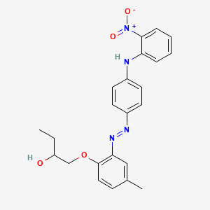 molecular formula C23H24N4O4 B14478872 1-(4-Methyl-2-{(E)-[4-(2-nitroanilino)phenyl]diazenyl}phenoxy)butan-2-ol CAS No. 65953-64-2